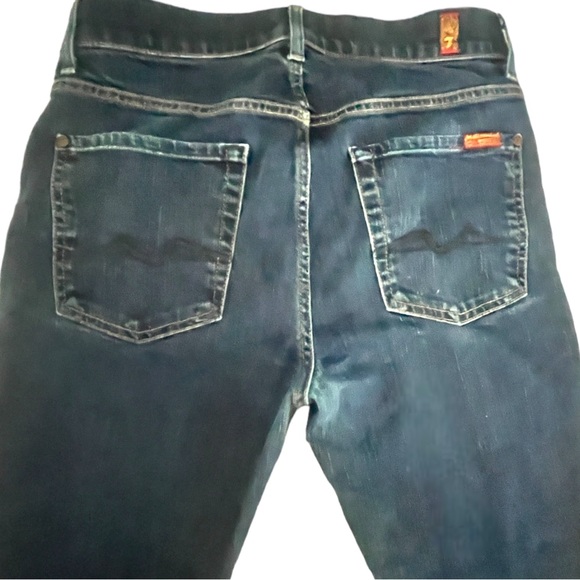 Men’s Seven 7 For All Mankind Dark denim skinny jeans fool proof denim size 30 - Picture 7 of 9
